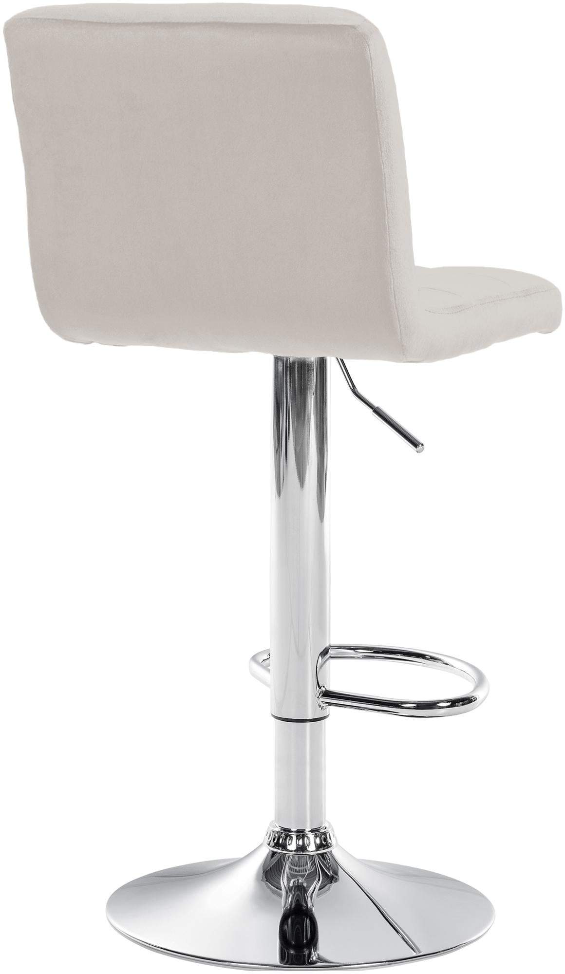 Set van 2 Barkrukken Peru Fluweel creme,chroom creme