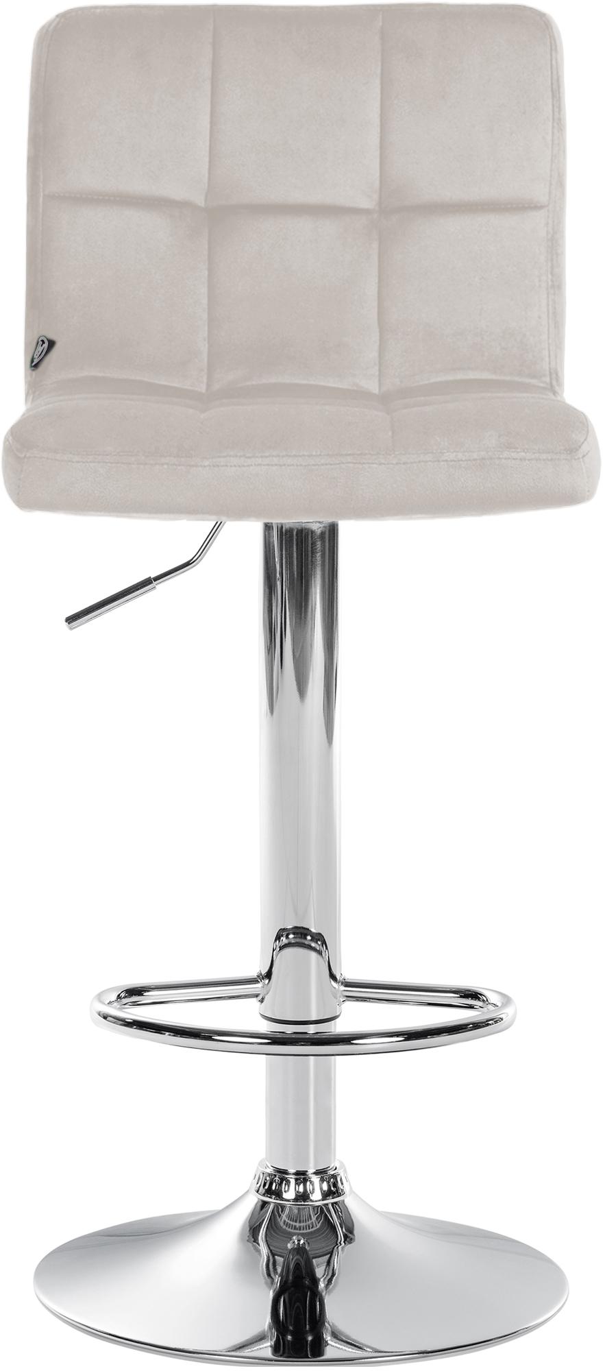 Set van 2 Barkrukken Peru Fluweel creme,chroom creme