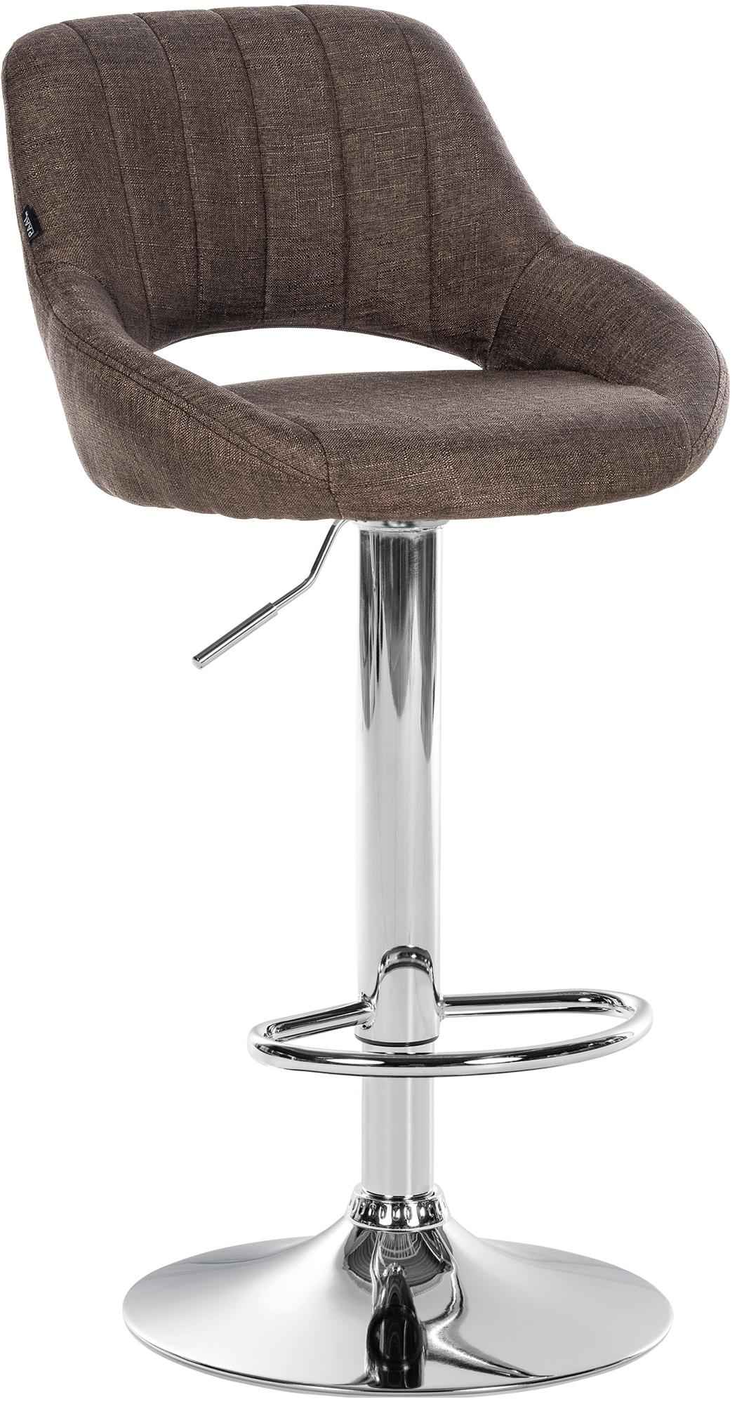Barkruk Milet stof bruin,chroom braun