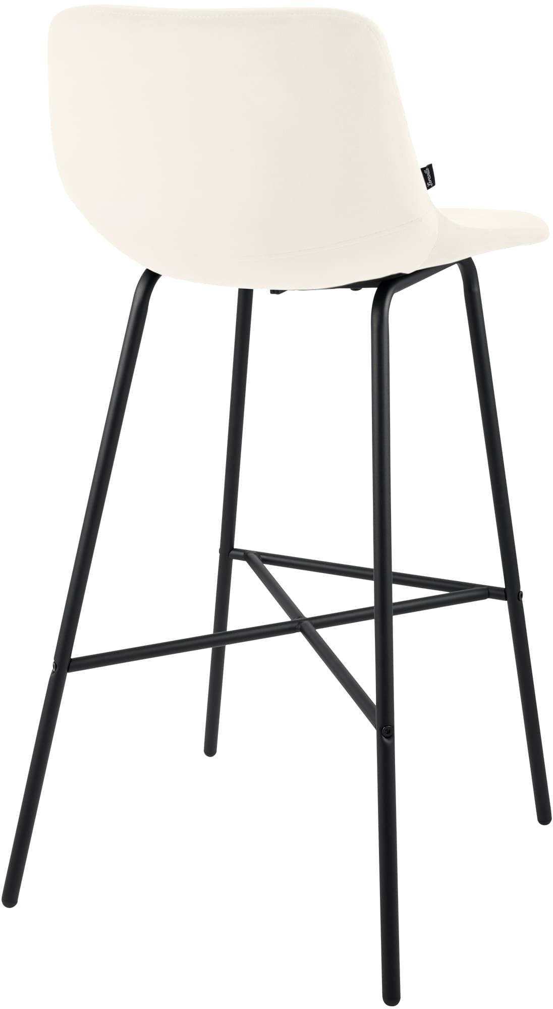 Barkruk Altona creme,Fluweel creme