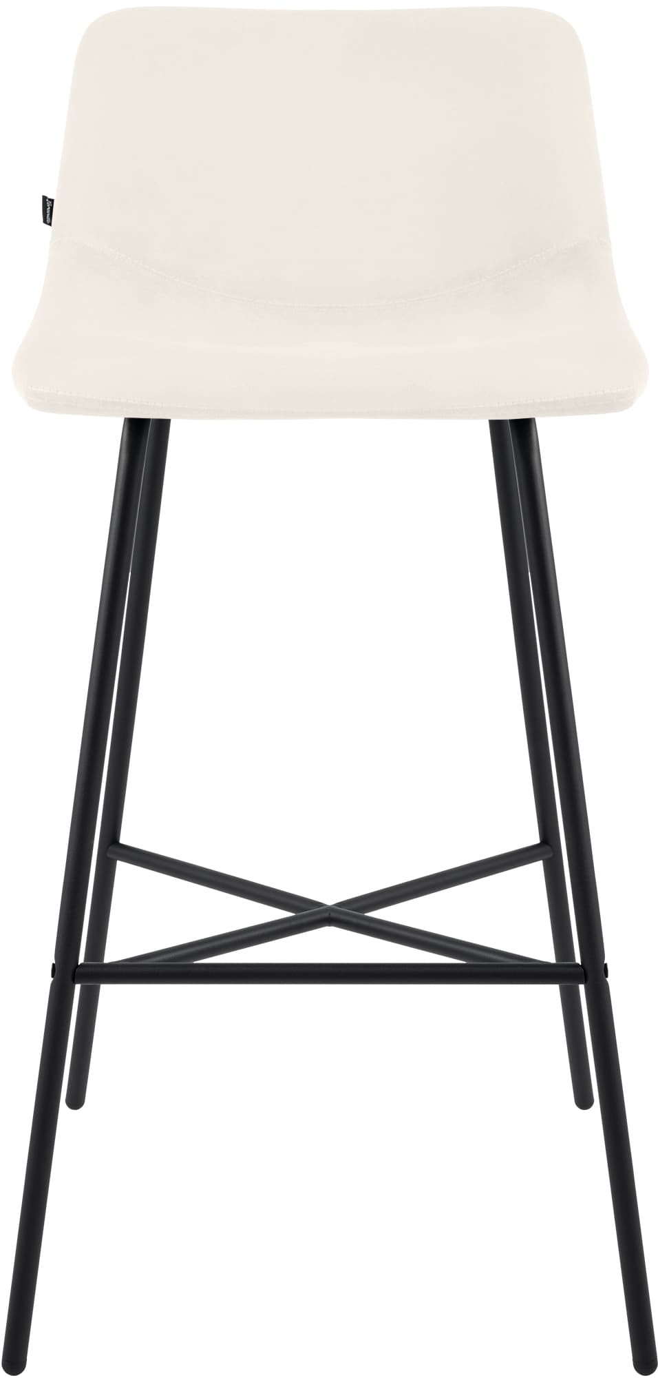 Barkruk Altona creme,Fluweel creme