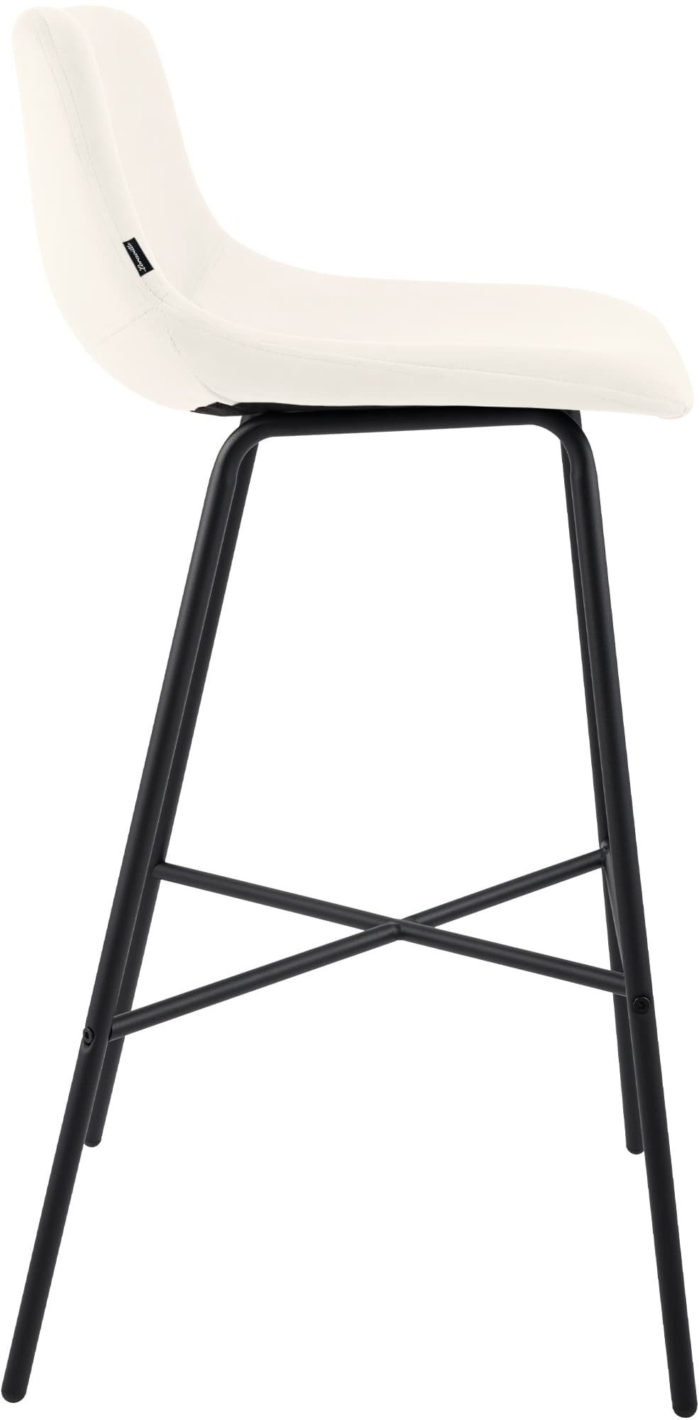 Barkruk Altona creme,Fluweel creme