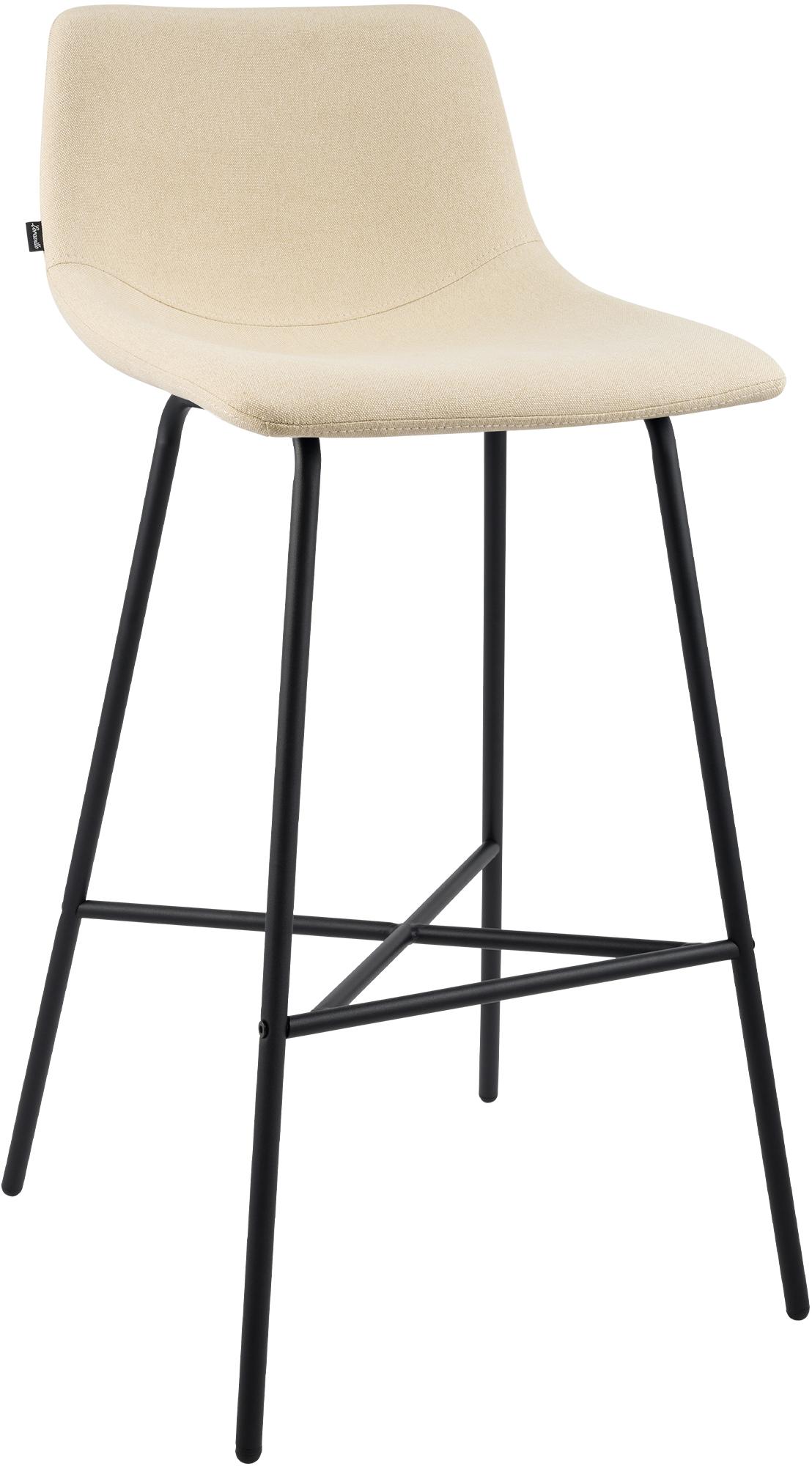Barkruk Altona creme,Stof creme