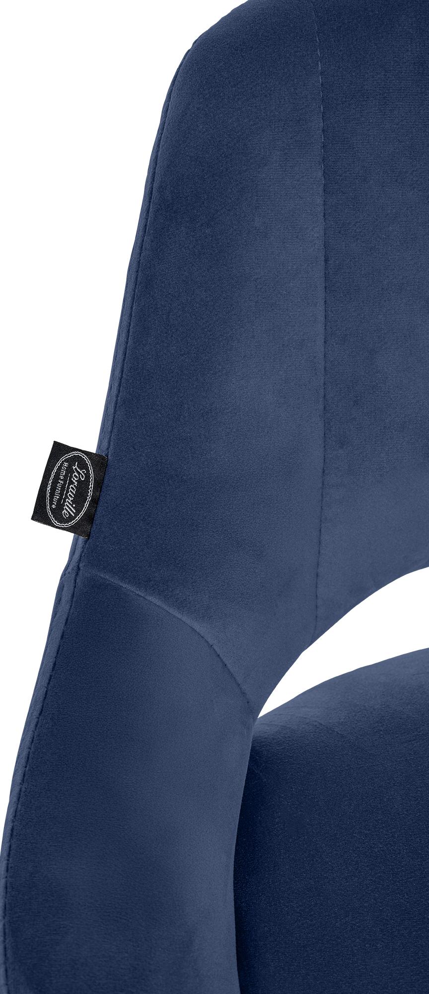 Barkruk Milet Fluweel blauw,wit blau