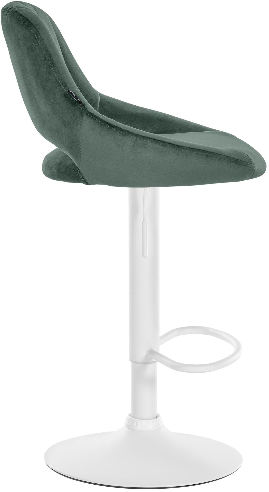 Set van 2 Barkrukken Milet Fluweel groen,Metaal mat wit grün