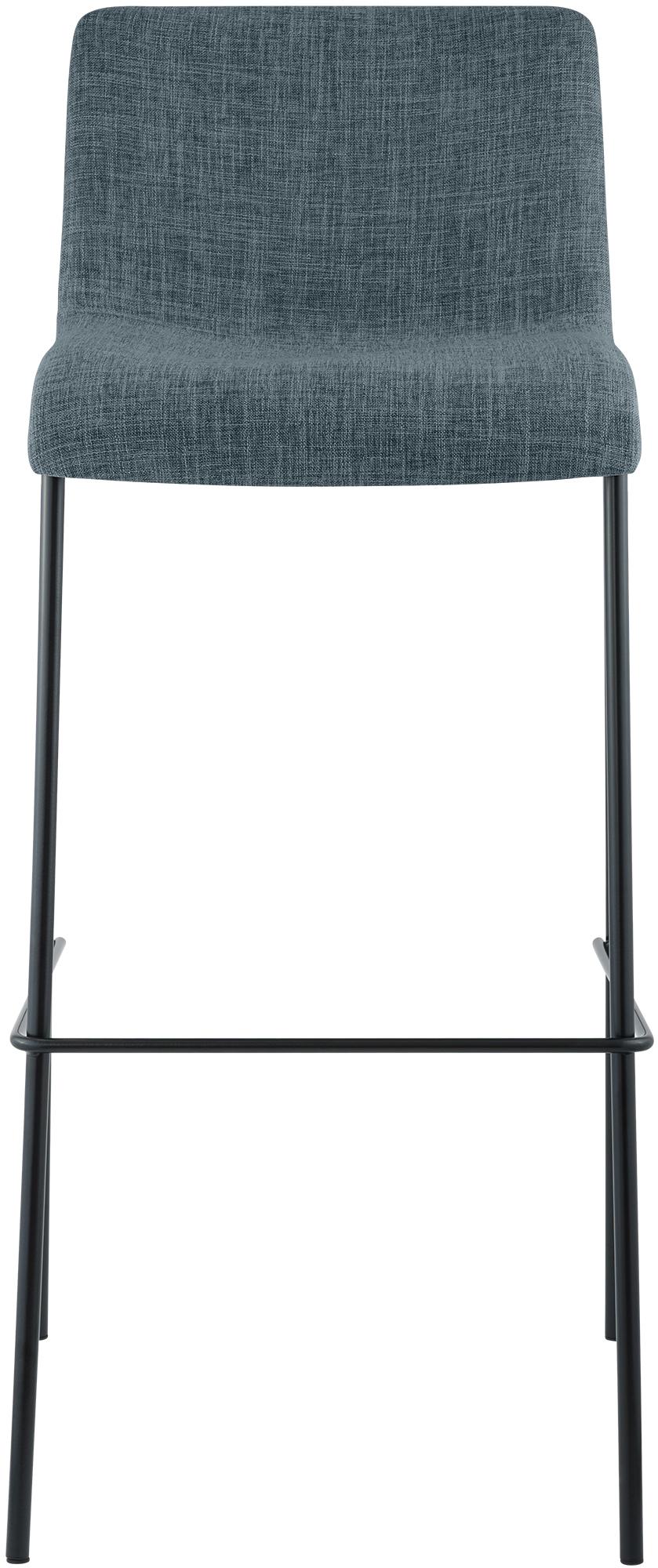 Barkruk Hover Stof 4 pootframe blauw,zwart blau
