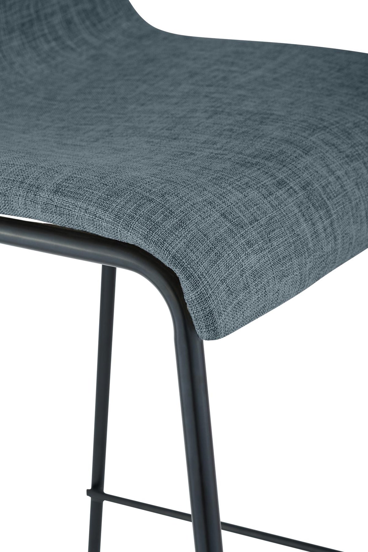 Barkruk Hover Stof 4 pootframe blauw,zwart blau