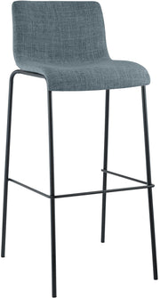 Barkruk Hover Stof 4 pootframe blauw,zwart blau