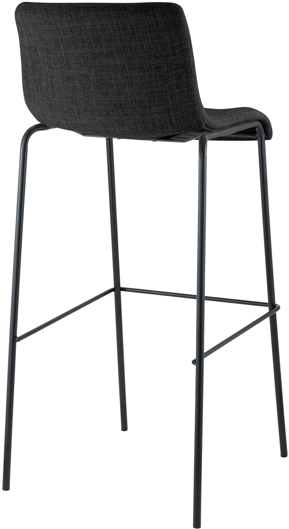 Barkruk Hover Stof 4 pootframe donkergrijs,zwart dunkelgrau