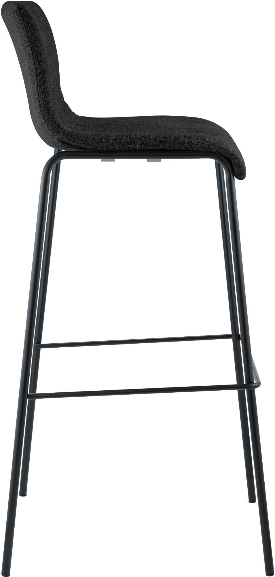 Set van 2 barkrukken Hover Stof donkergrijs,zwart dunkelgrau