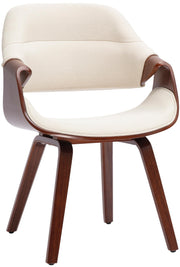Eetkamerstoel Maira walnoot/creme,Stof walnuss/creme