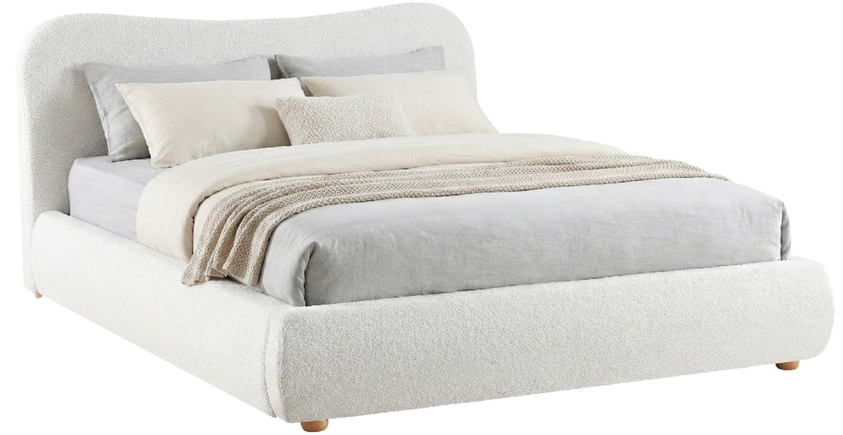 Gestoffeerd bed Maido creme,160x200 cm creme