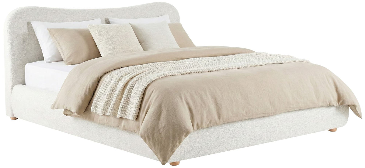 Gestoffeerd bed Maido creme,180x200cm creme