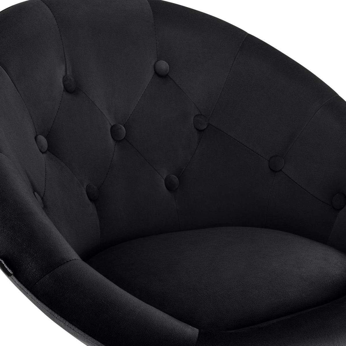 Barkruk London fluweel zwart,chroom schwarz