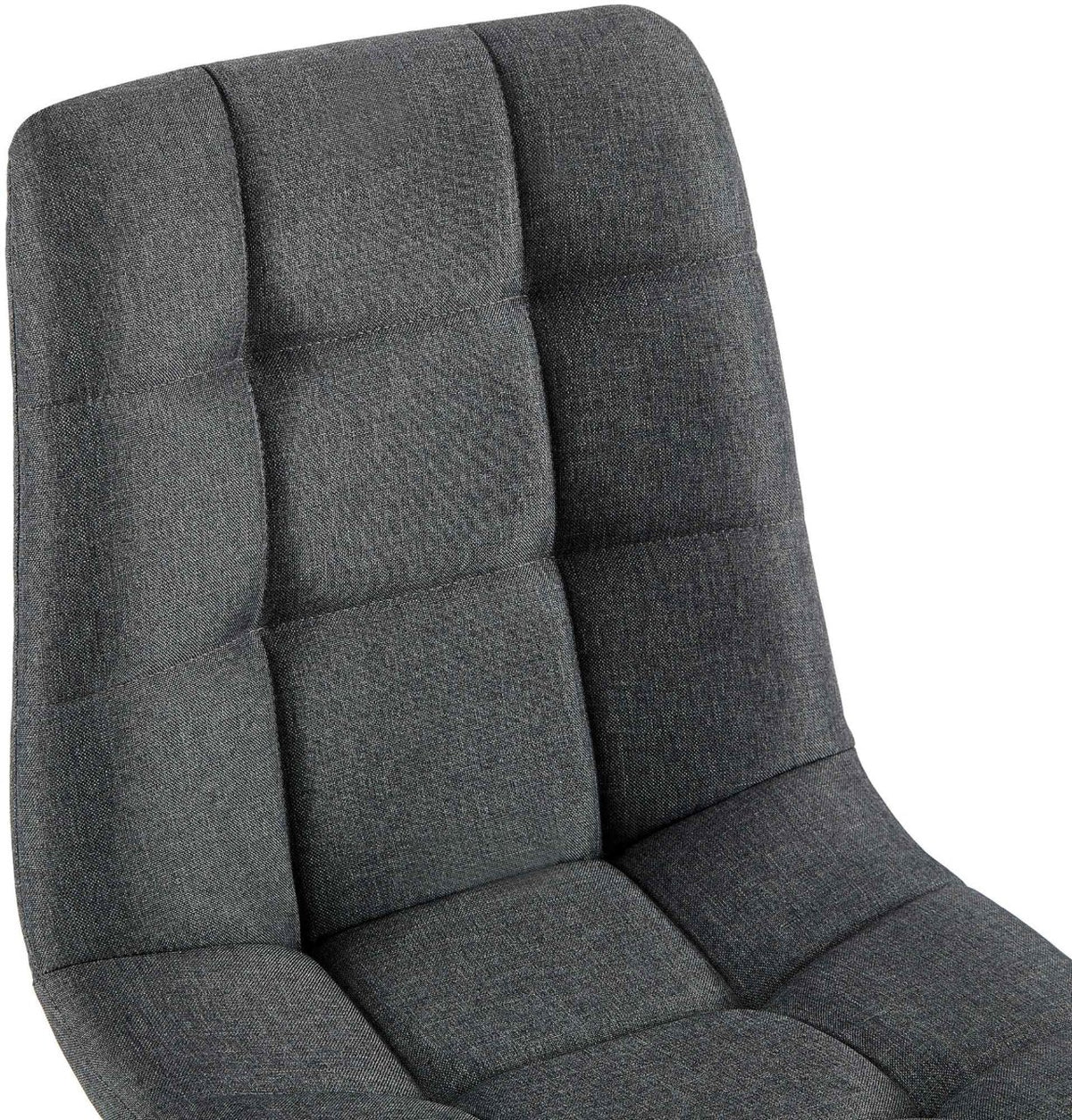 Set van 4 eetkamerstoelen Antibes stof donkergrijs dunkelgrau