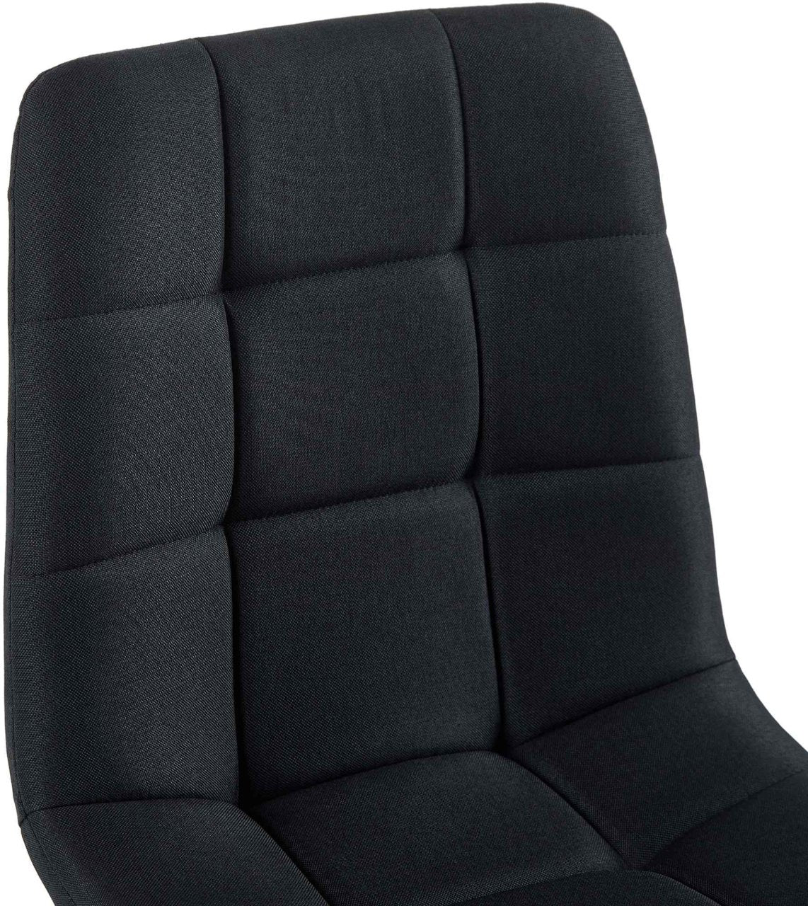 Set van 4 eetkamerstoelen Antibes stof zwart schwarz