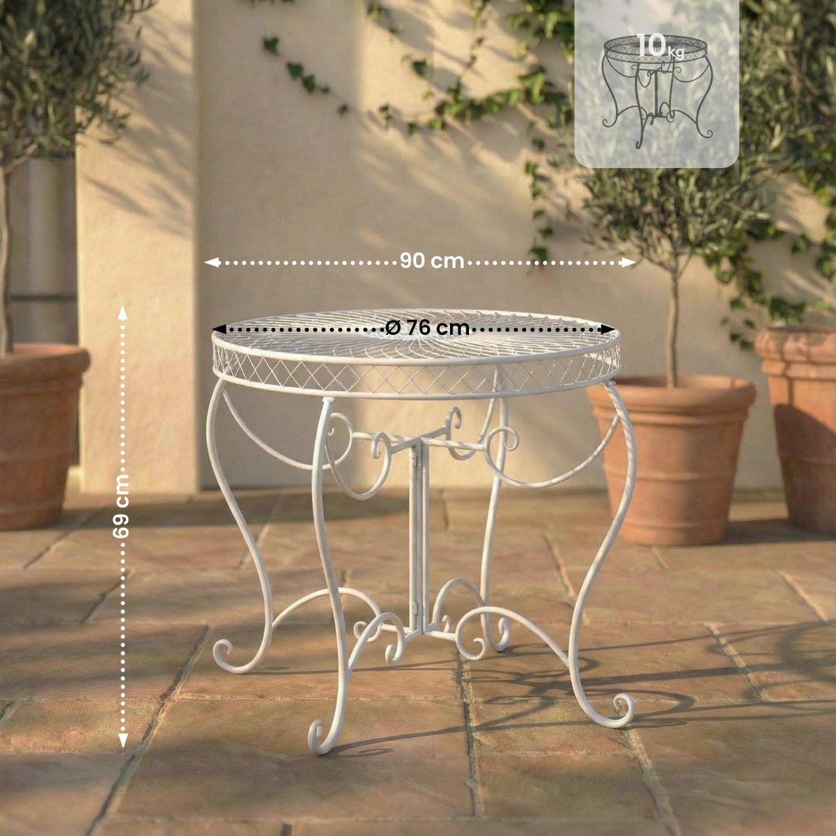 Tuintafel Sheela antiek/wit antik weiß