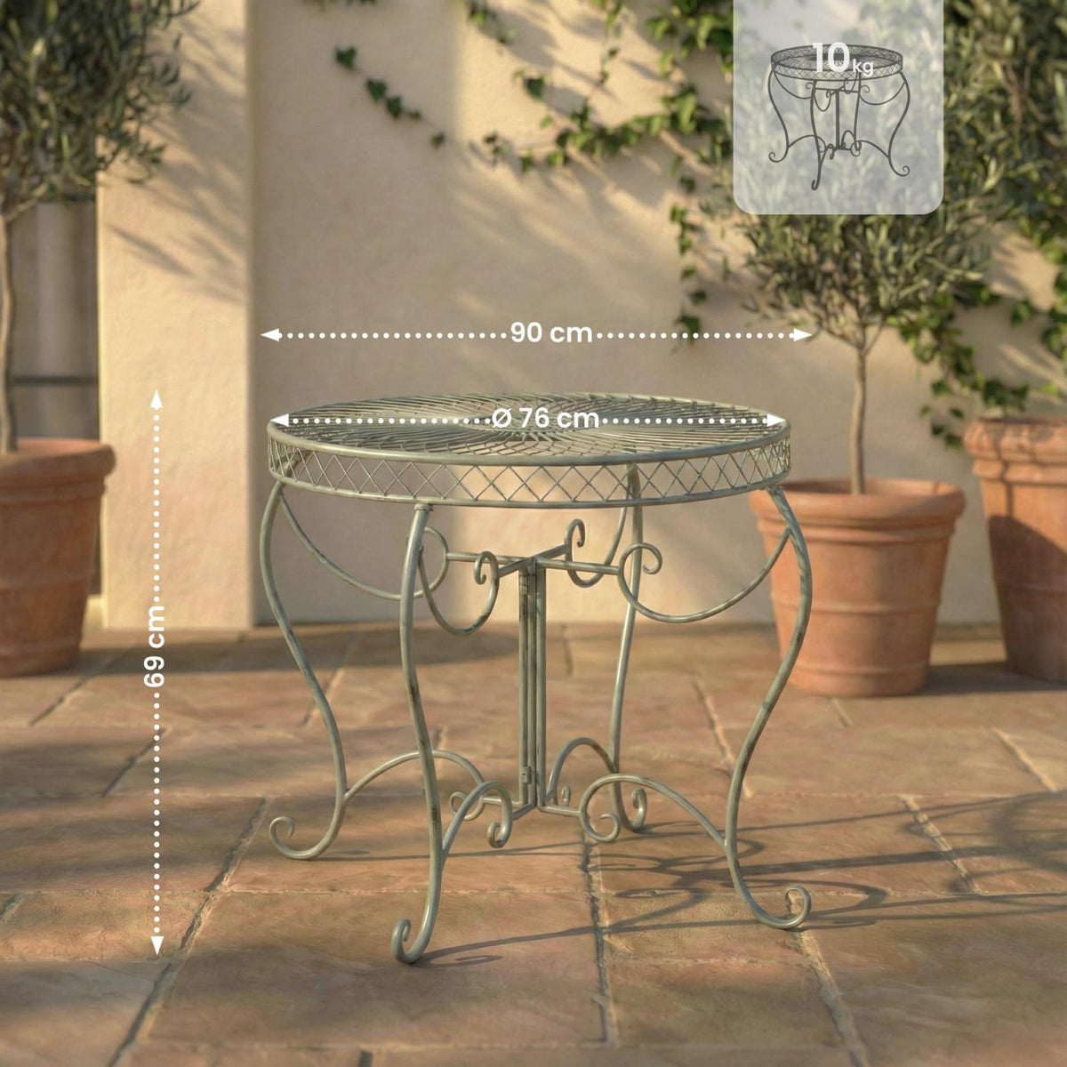 Tuintafel Sheela antiek/groen antik-grün