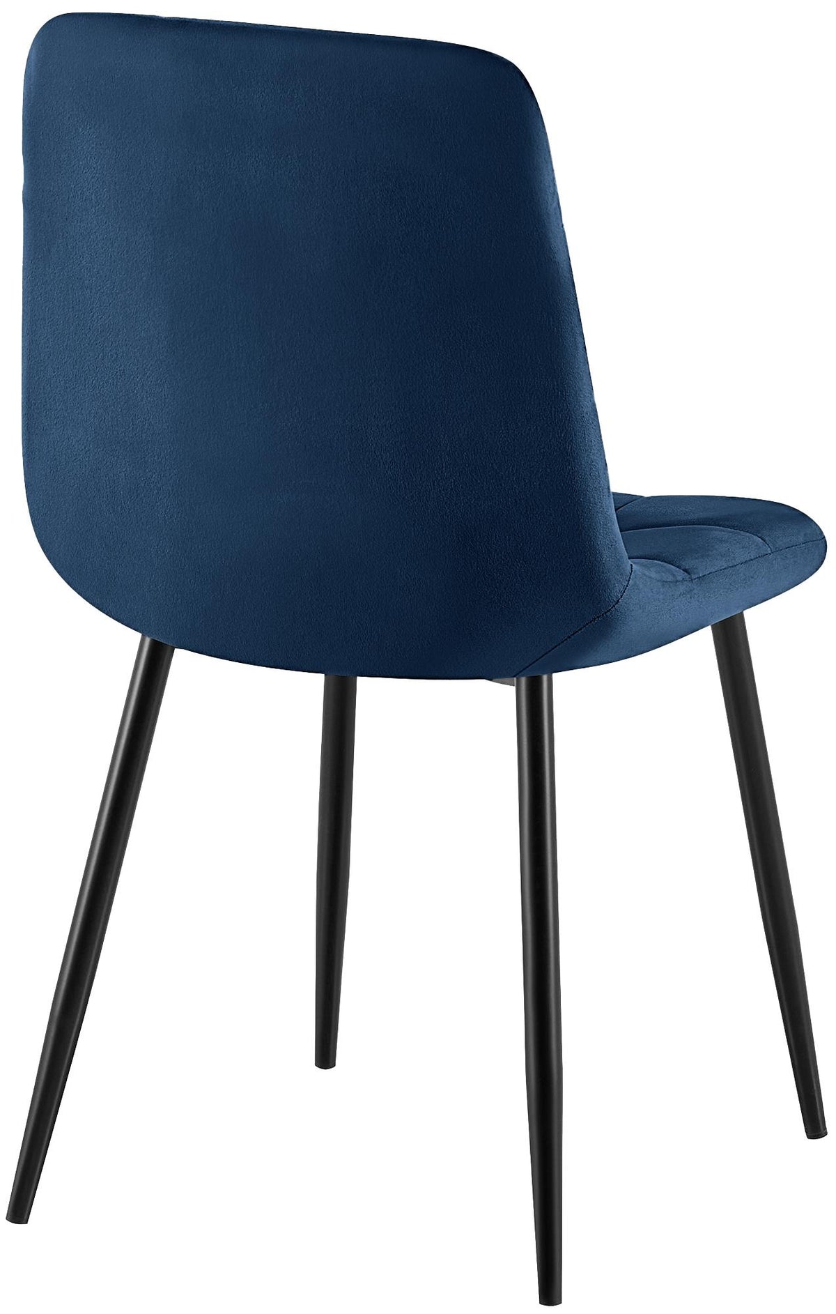 Set van 4 Eetkamerstoelen Antibes Fluweel donkerblauw dunkelblau