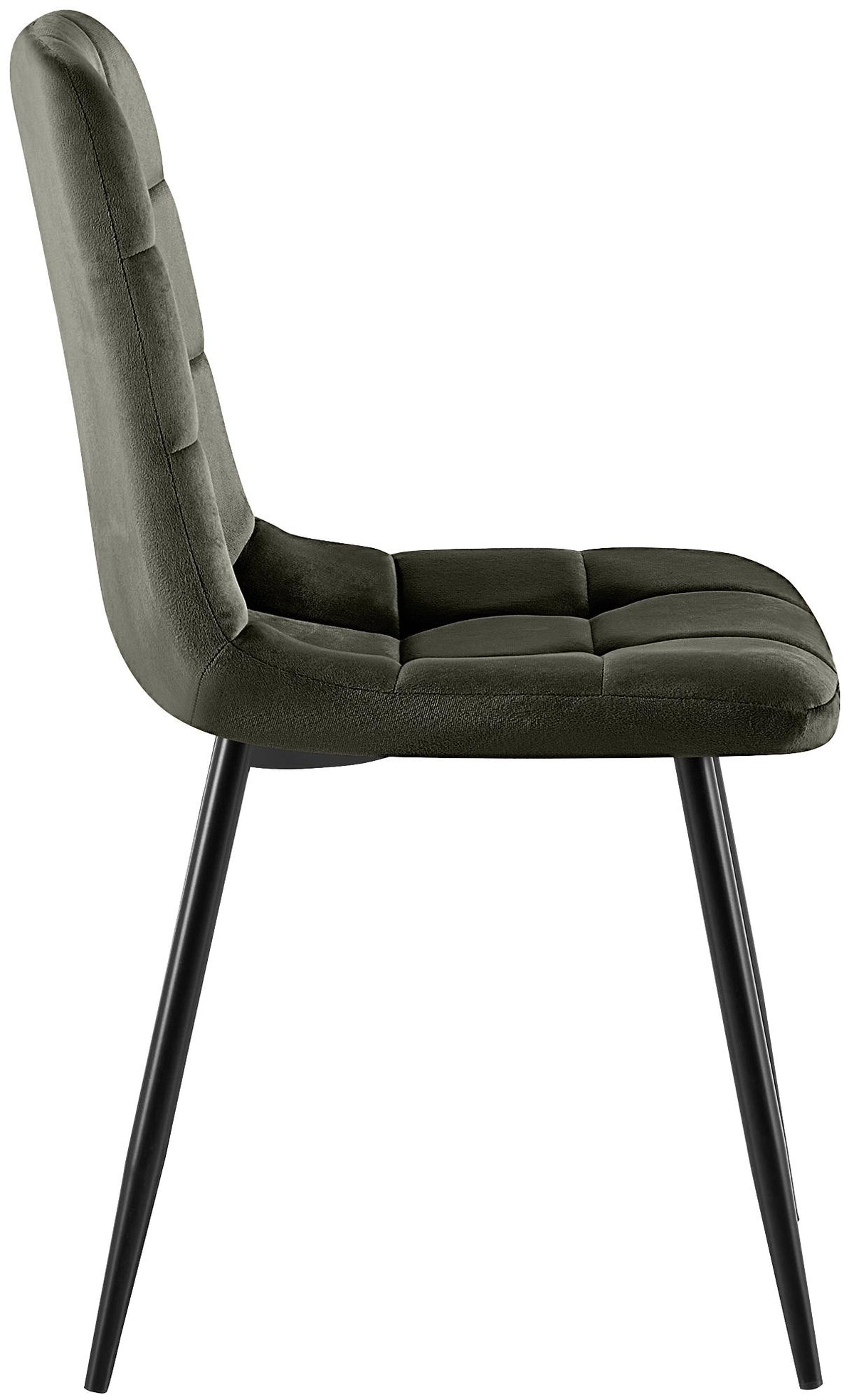 Set van 4 Eetkamerstoelen Antibes Fluweel antraciet anthrazit
