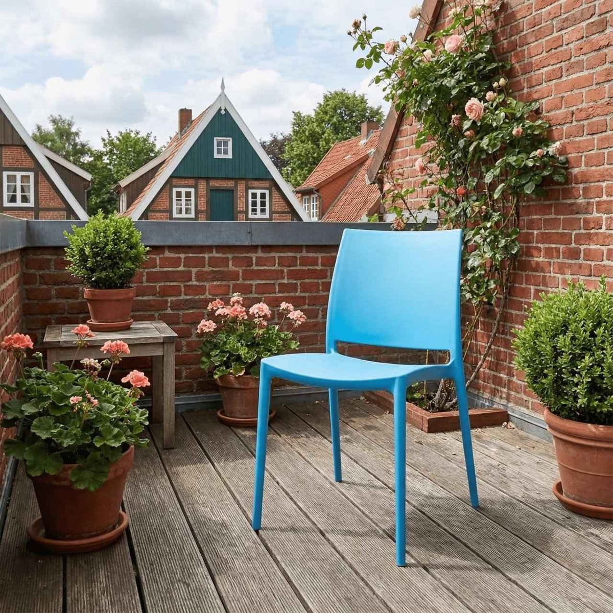 Set van 2 Tuinstoelen Meton blauw blau