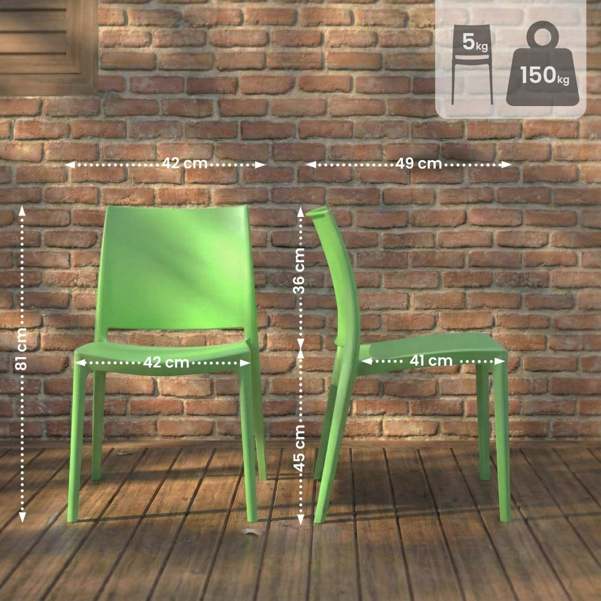 Set van 2 Tuinstoelen Meton groen grün