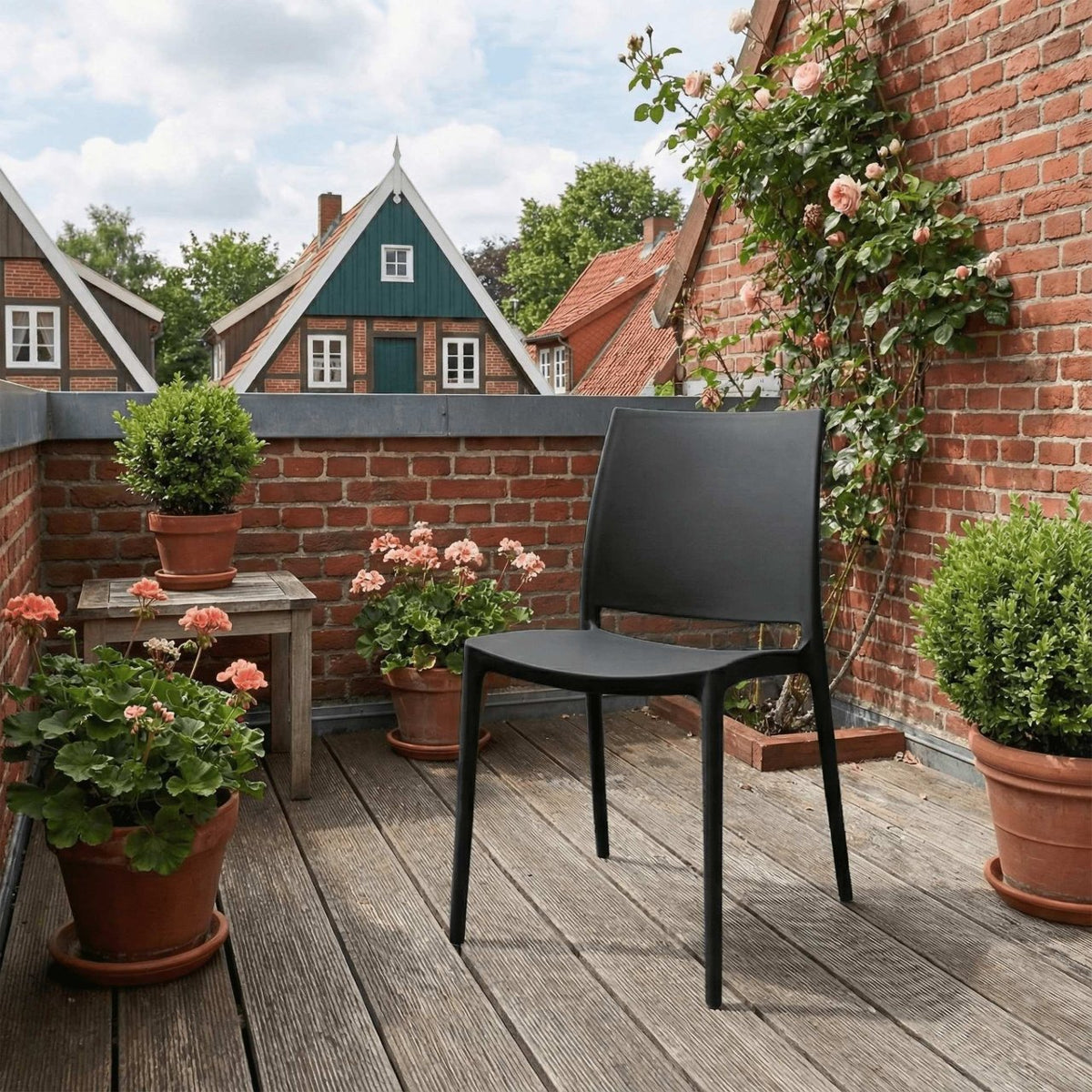 Set van 2 Tuinstoelen Meton zwart schwarz