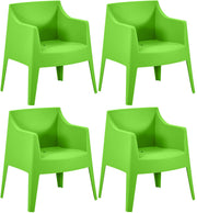 Set van 4 tuinstoelen Bartal groen grün
