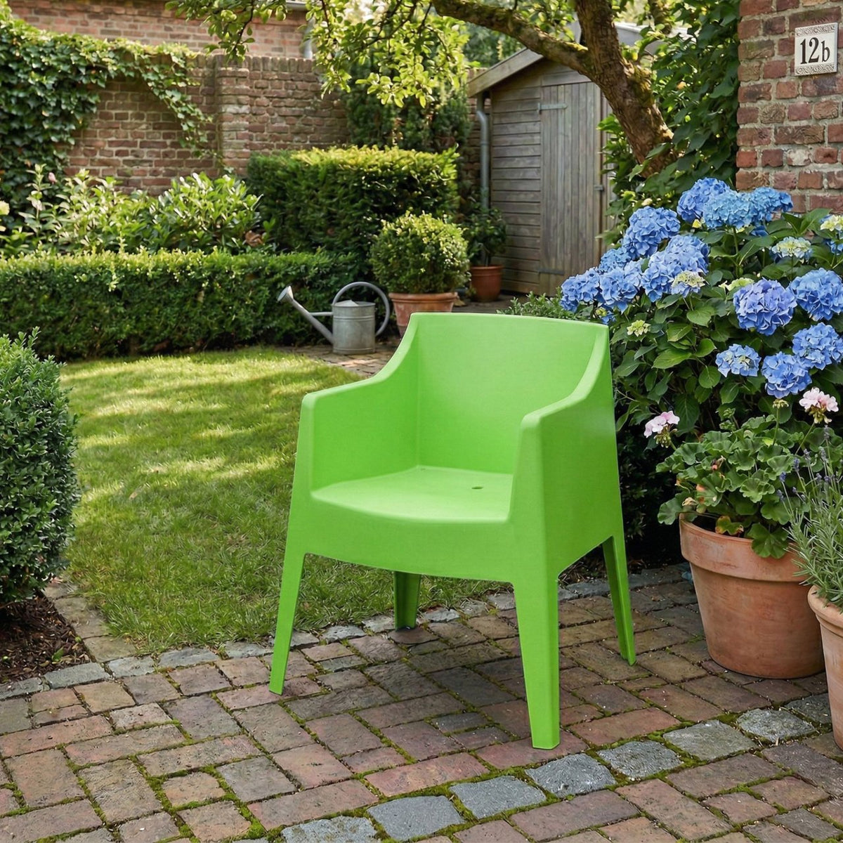 Set van 4 tuinstoelen Bartal groen grün