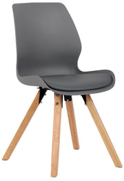 Eetkamerstoel Luna grijs,Kunststof grau
