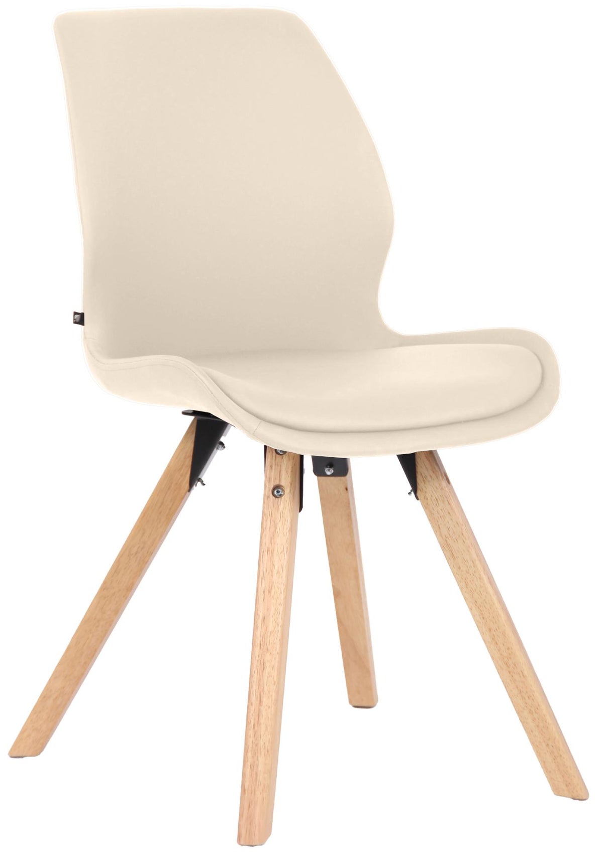Eetkamerstoel Luna creme,Kunstleer creme