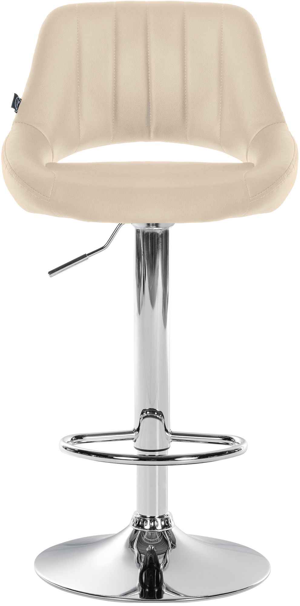 Barkruk Milet kunstleer creme,chroom creme