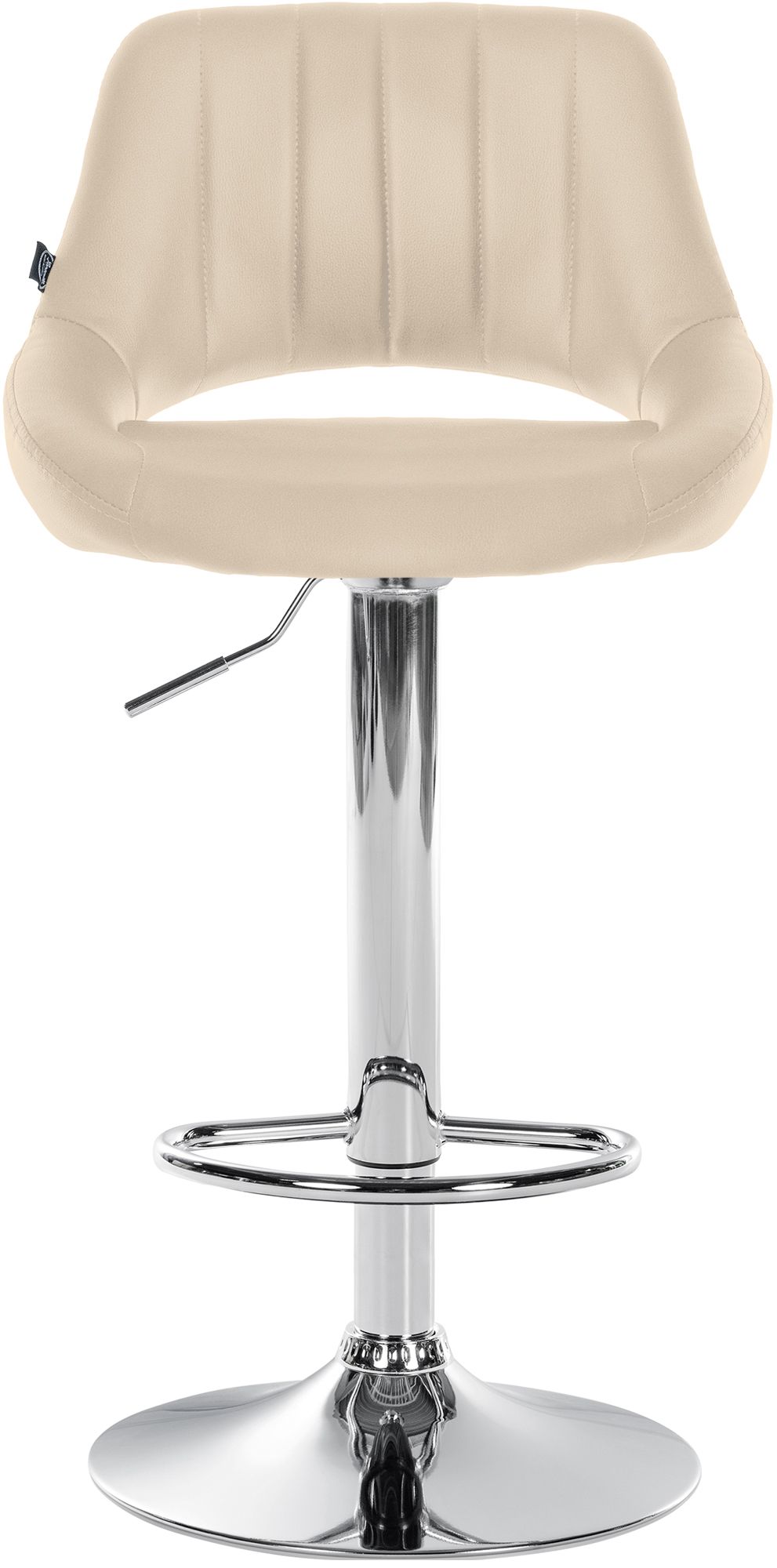 Barkruk Milet kunstleer creme,chroom creme