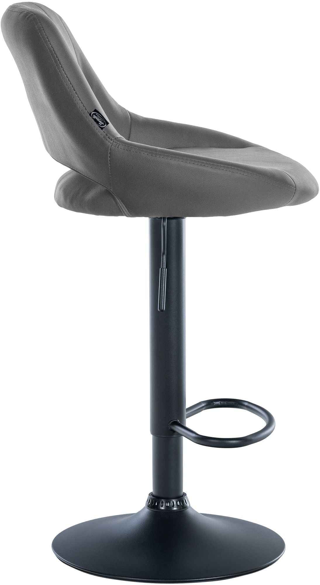 Barkruk Milet kunstleer grijs,zwart grau