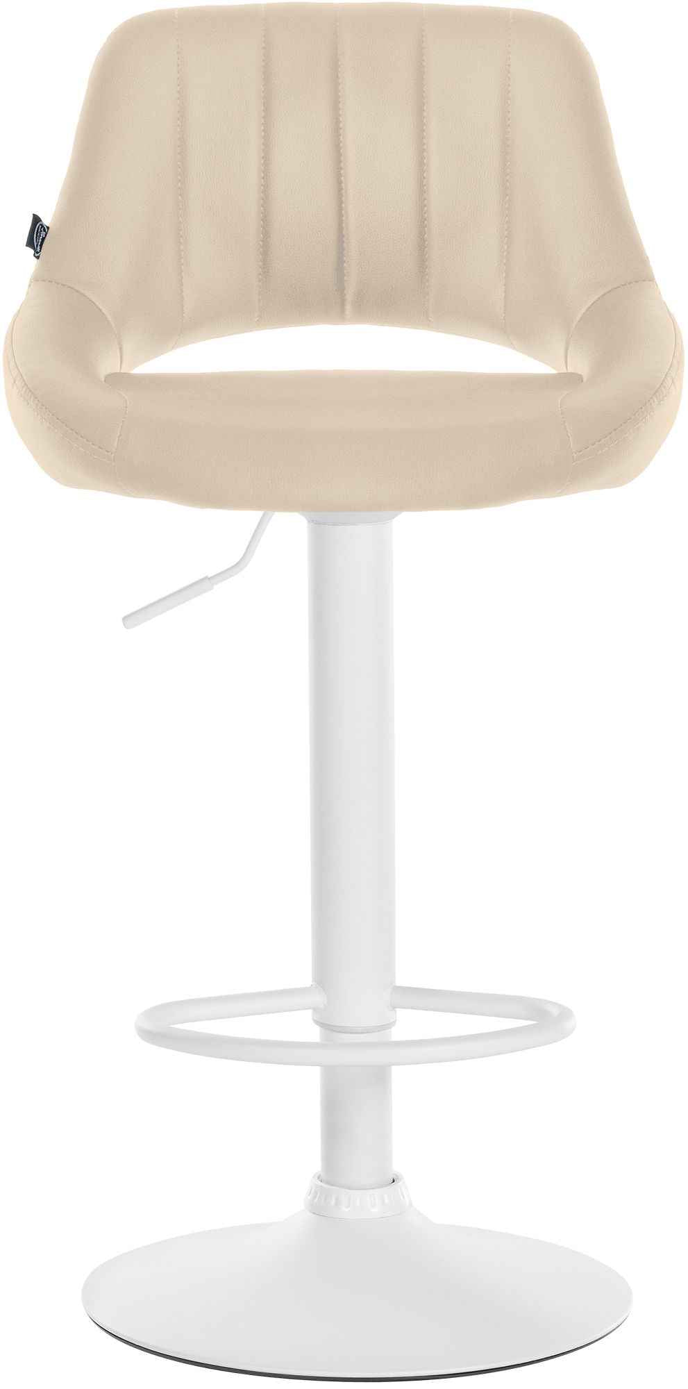 Barkruk Milet kunstleer creme,wit creme