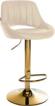 Barkruk Milet kunstleer creme,goud creme