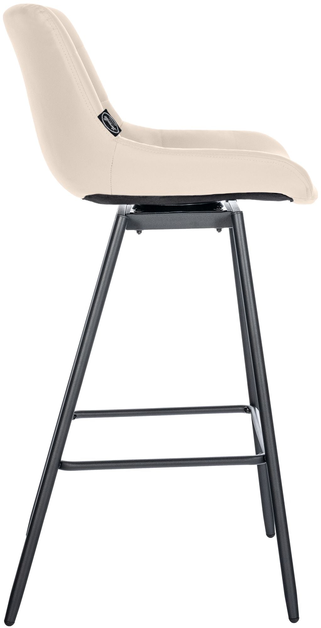 Barhocker Weston Schwenkbar Kunstleder creme