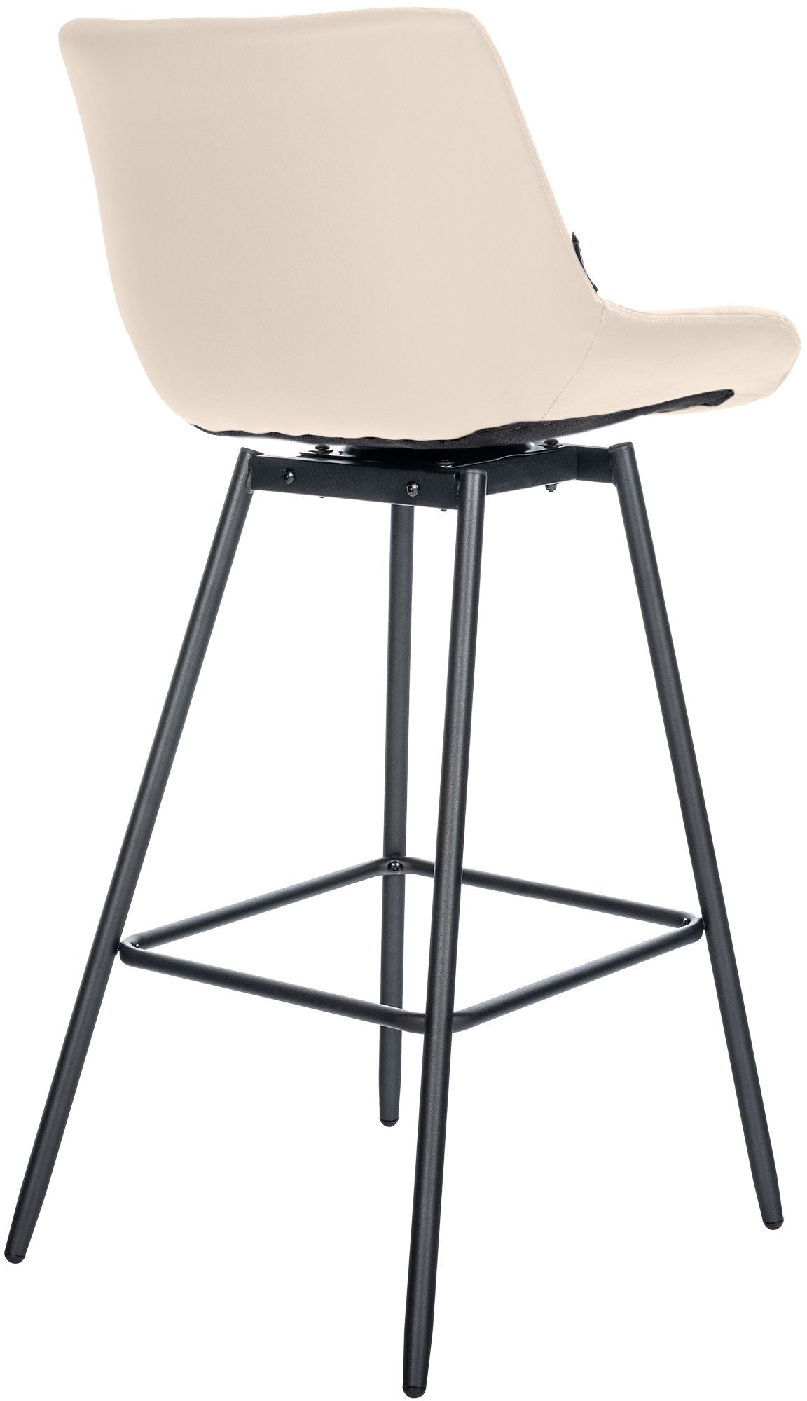 Barhocker Weston Schwenkbar Kunstleder creme