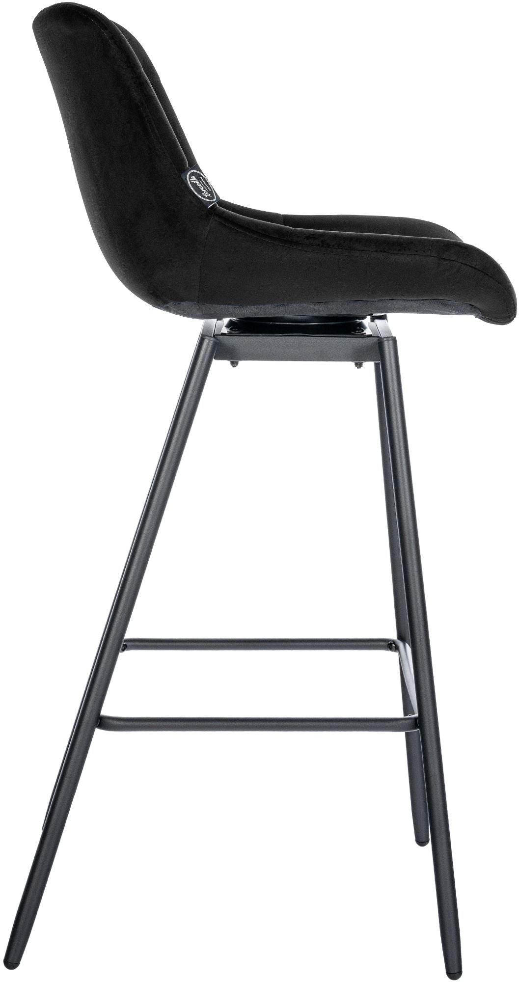 Barhocker Weston Schwenkbar Samt schwarz