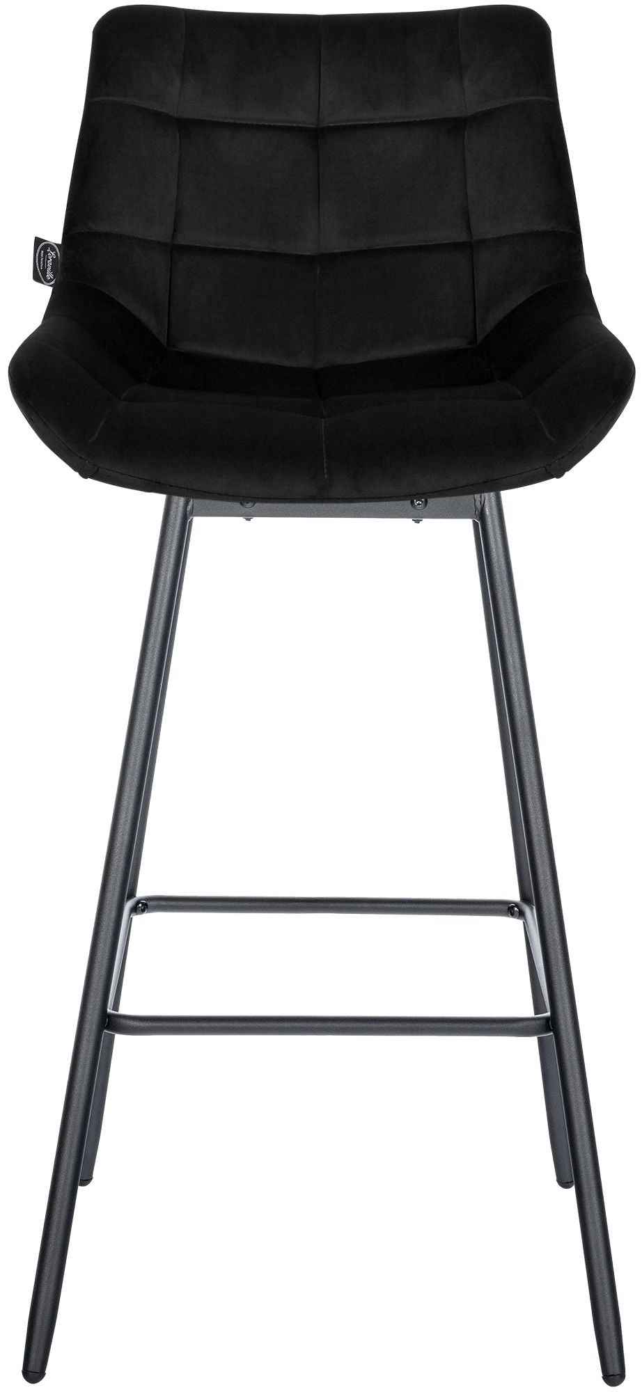 Barhocker Weston Schwenkbar Samt schwarz