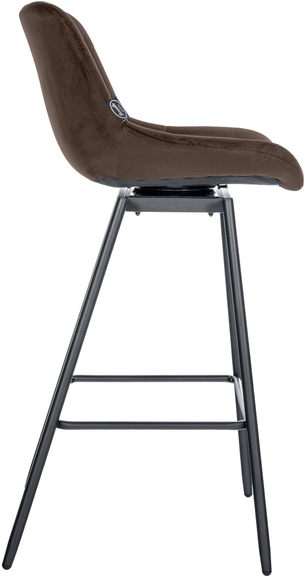 Barhocker Weston Schwenkbar Samt braun