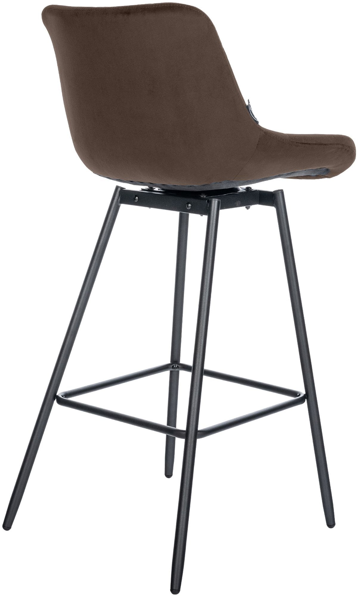 Barhocker Weston Schwenkbar Samt braun