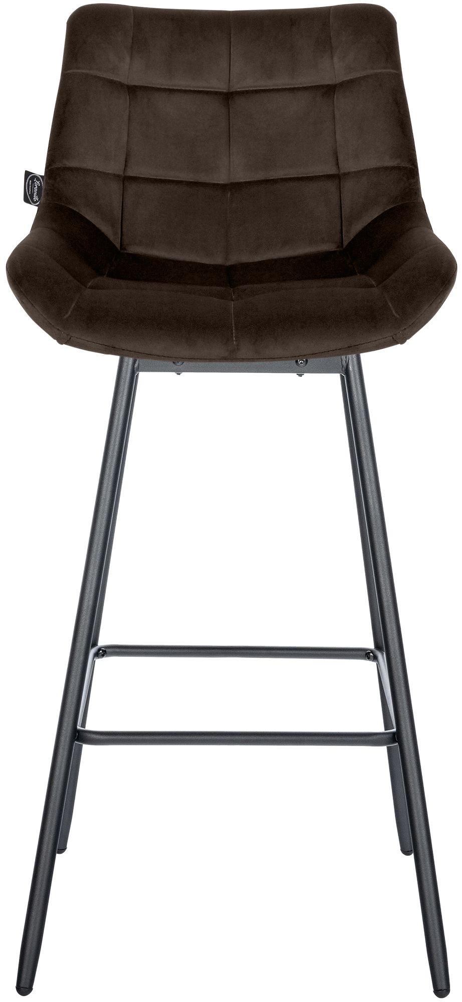 Set van 4 barkrukken Weston, draaibaar bruin,Fluweel braun