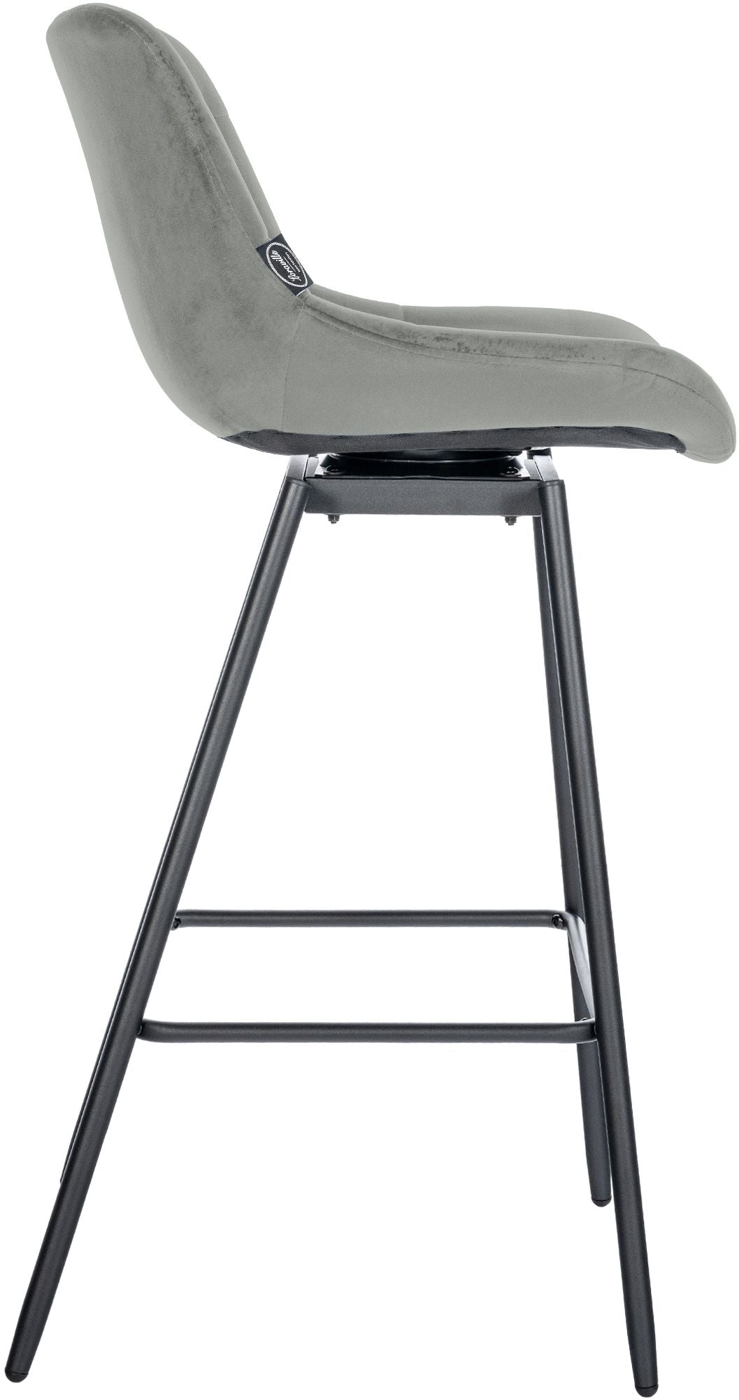 Barhocker Weston Schwenkbar Samt grau