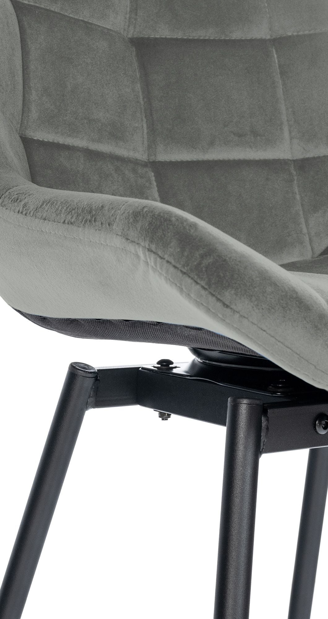 Barhocker Weston Schwenkbar Samt grau