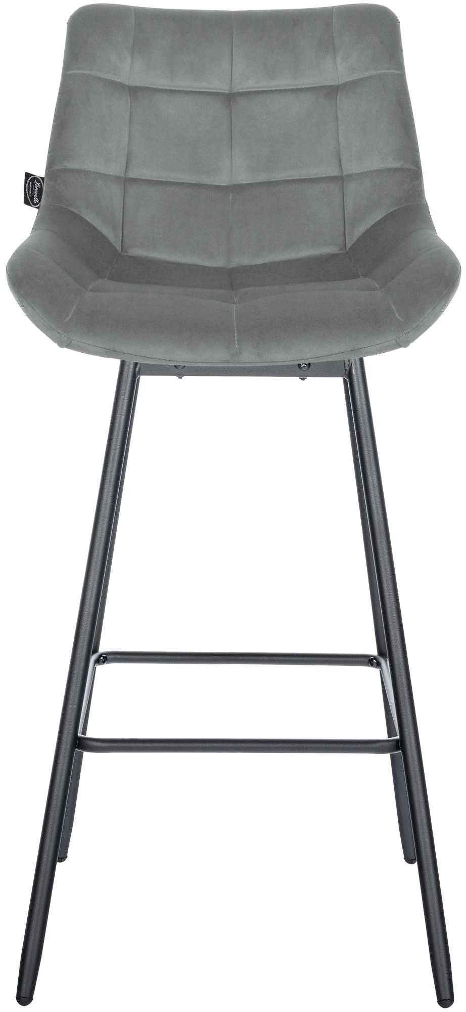 Barhocker Weston Schwenkbar Samt grau