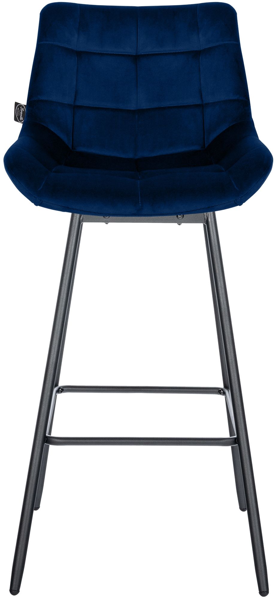 Set van 4 barkrukken Weston, draaibaar blauw,Fluweel blau
