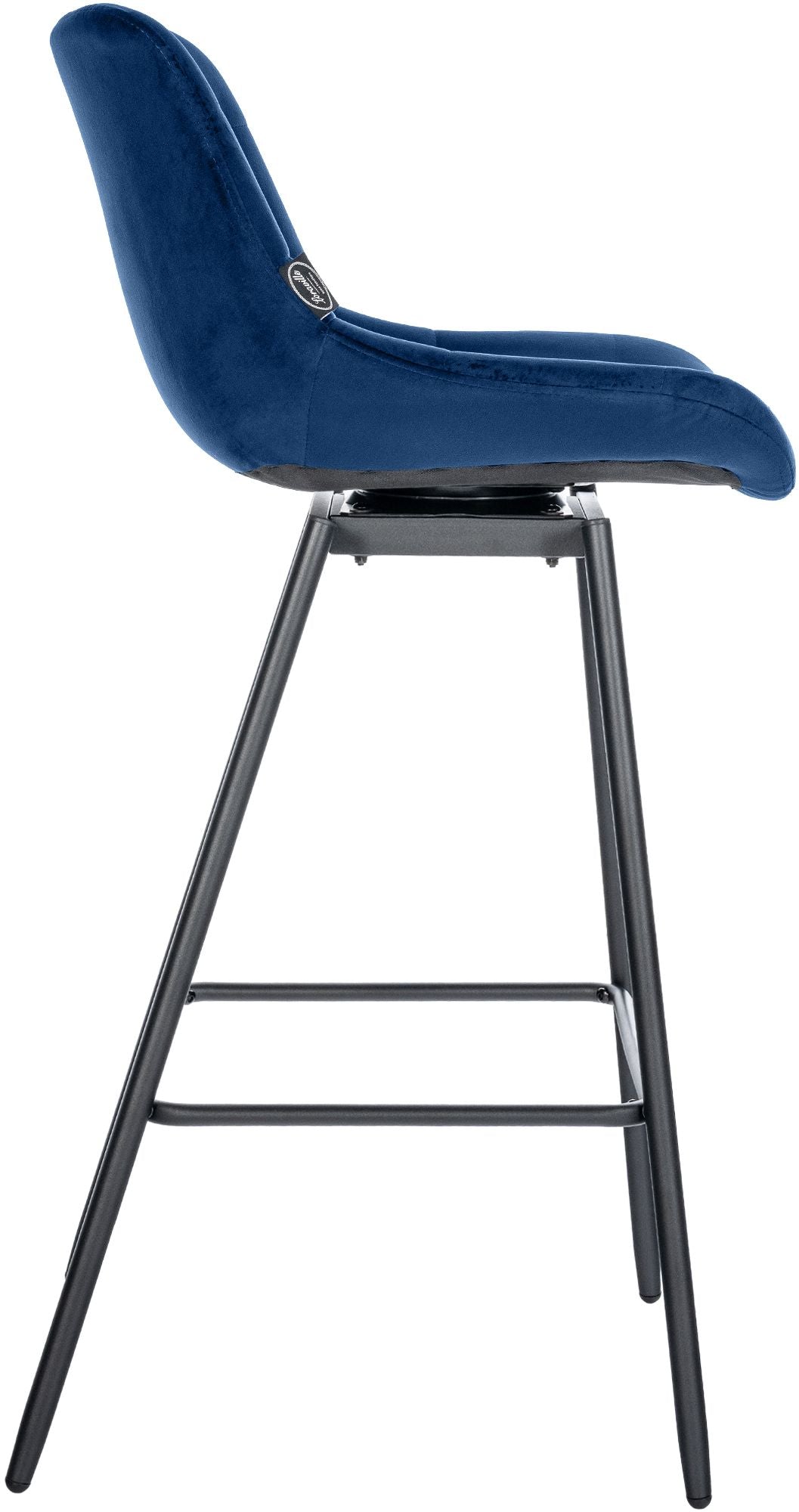 Set van 4 barkrukken Weston, draaibaar blauw,Fluweel blau