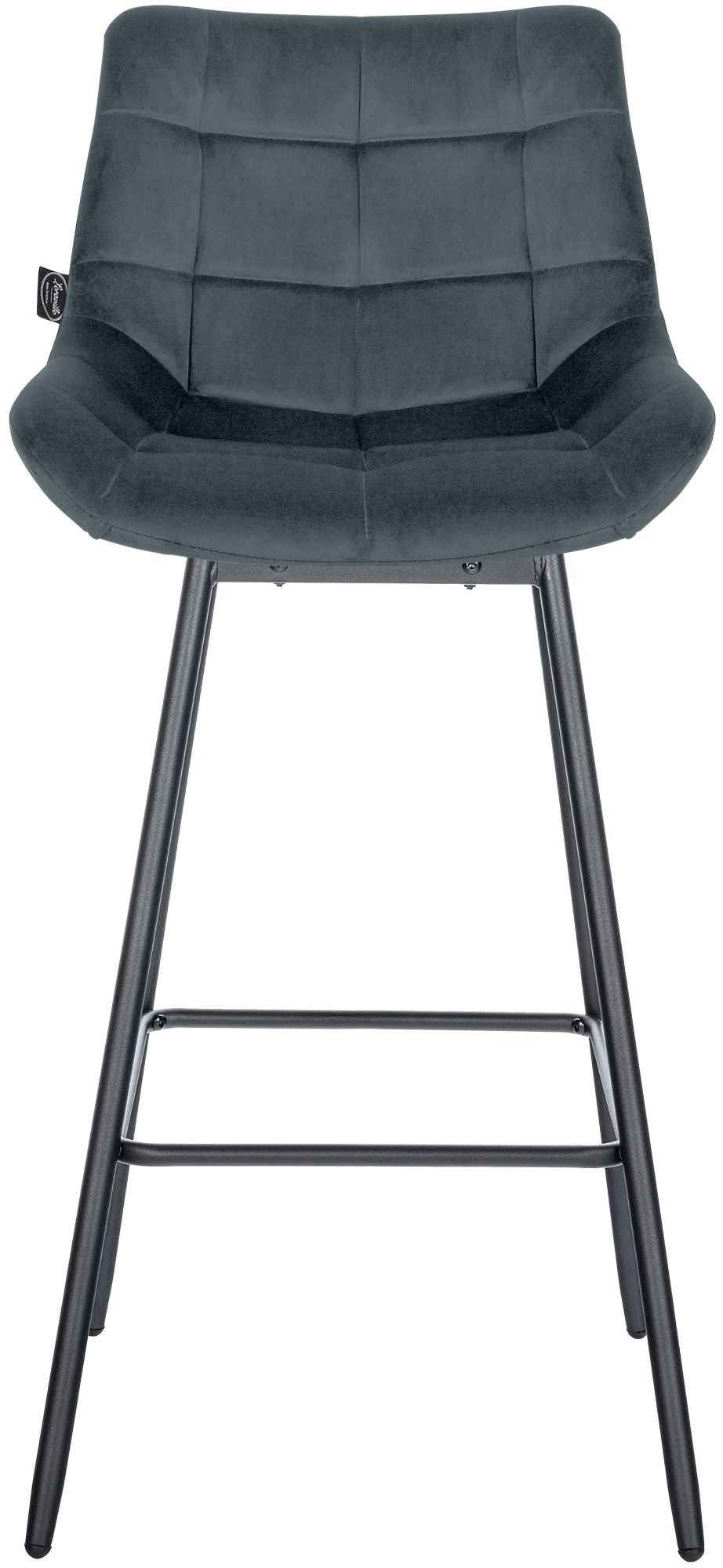 Barhocker Weston Schwenkbar Samt dunkelgrau
