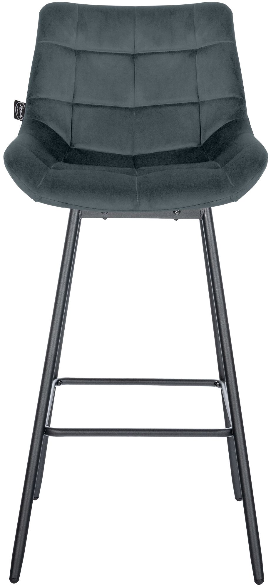 Barhocker Weston Schwenkbar Samt dunkelgrau